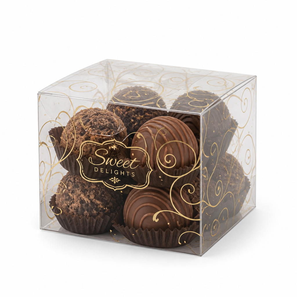 Custom Printed Clear Folding Box for Chocolates
