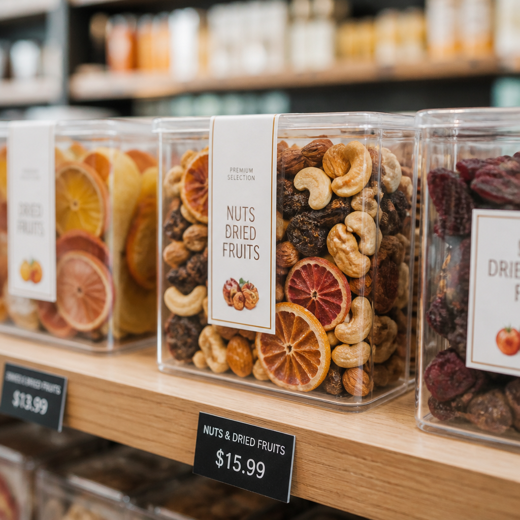Custom Printed Folding Box for Dried Fruits and Nuts