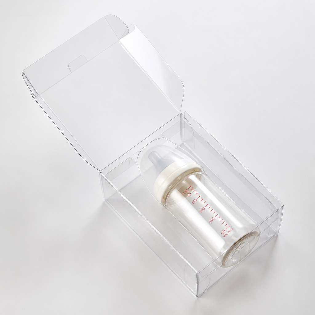 Custom Printed Clear Folding Box for Baby Bottles