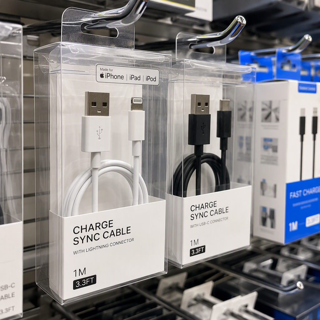 Custom Transparent Box for Charging Cables