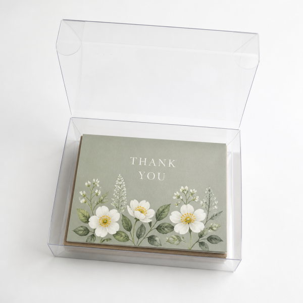 Custom Clear Plastic Box for Greeting Cards
