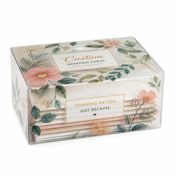 Custom Clear Plastic Box for Greeting Cards