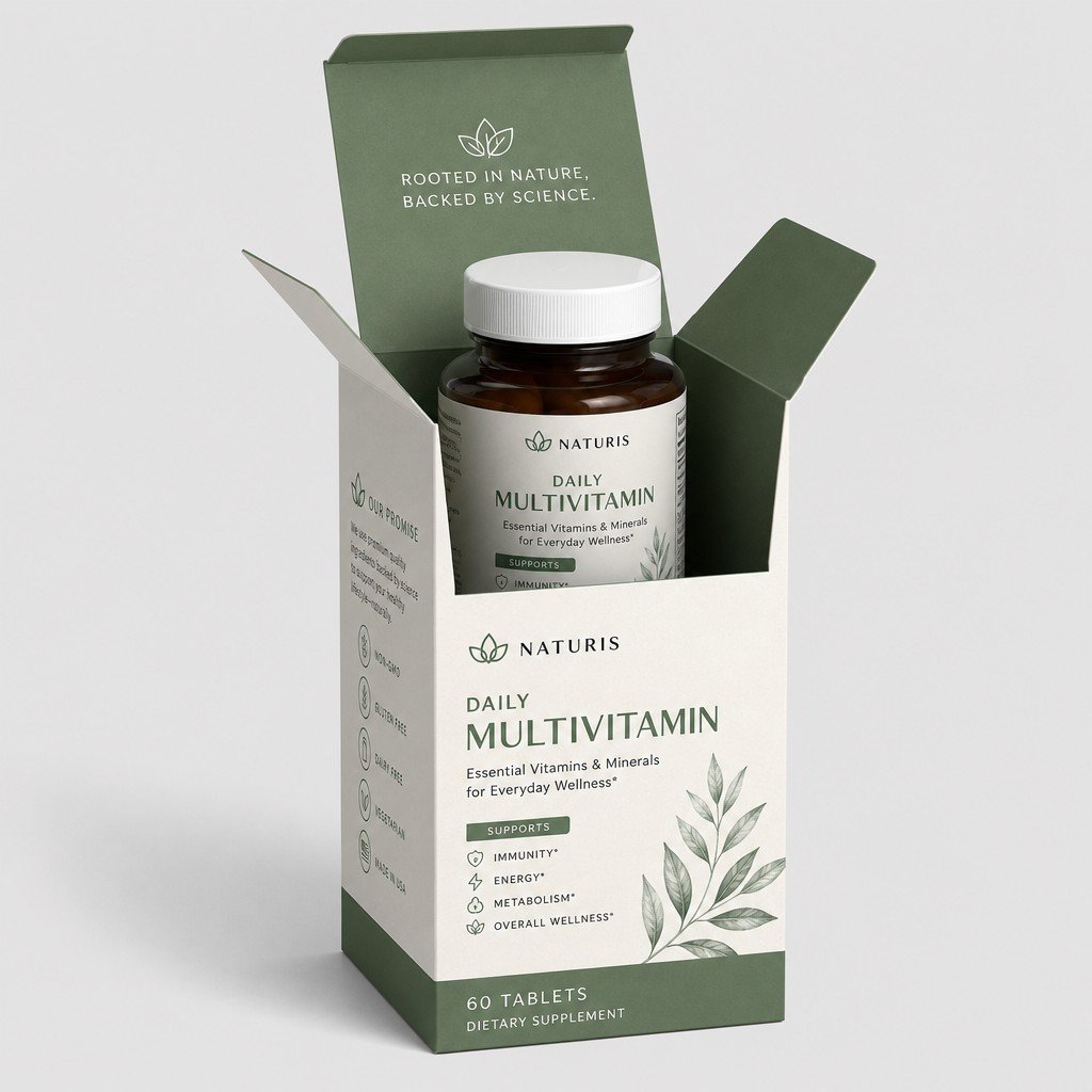 Custom Paper Box Packaging for Vitamins
