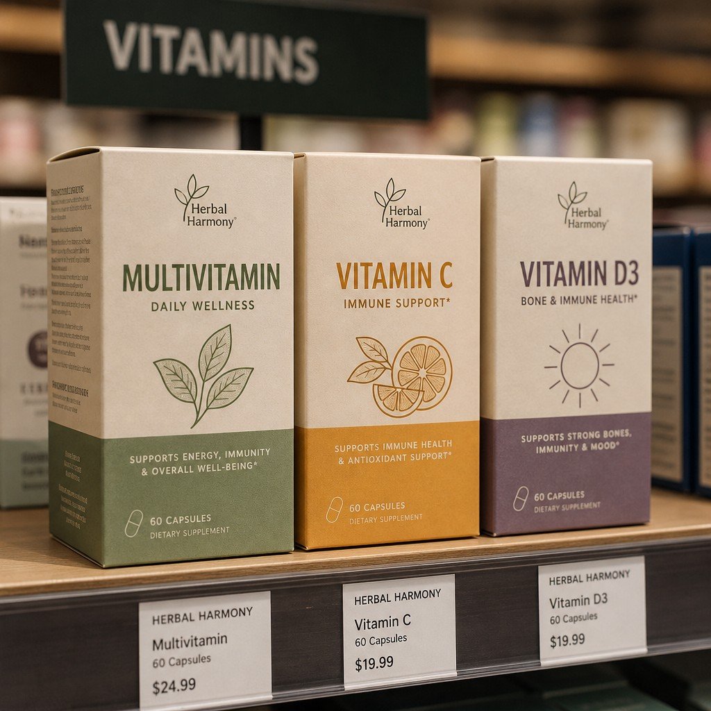 Custom Paper Box Packaging for Vitamins