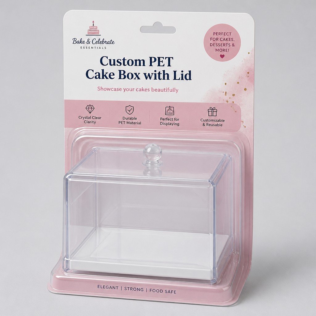Custom PET Cake Box with Lid