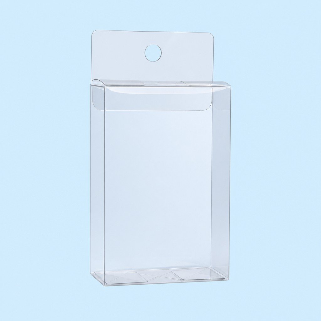 PET Rectangular Clear Plastic Box with Hanger Hole