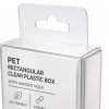 PET Rectangular Clear Plastic Box with Hanger Hole