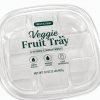 PET Veggie Fruit Tray Lid with 6 Divided Compartments