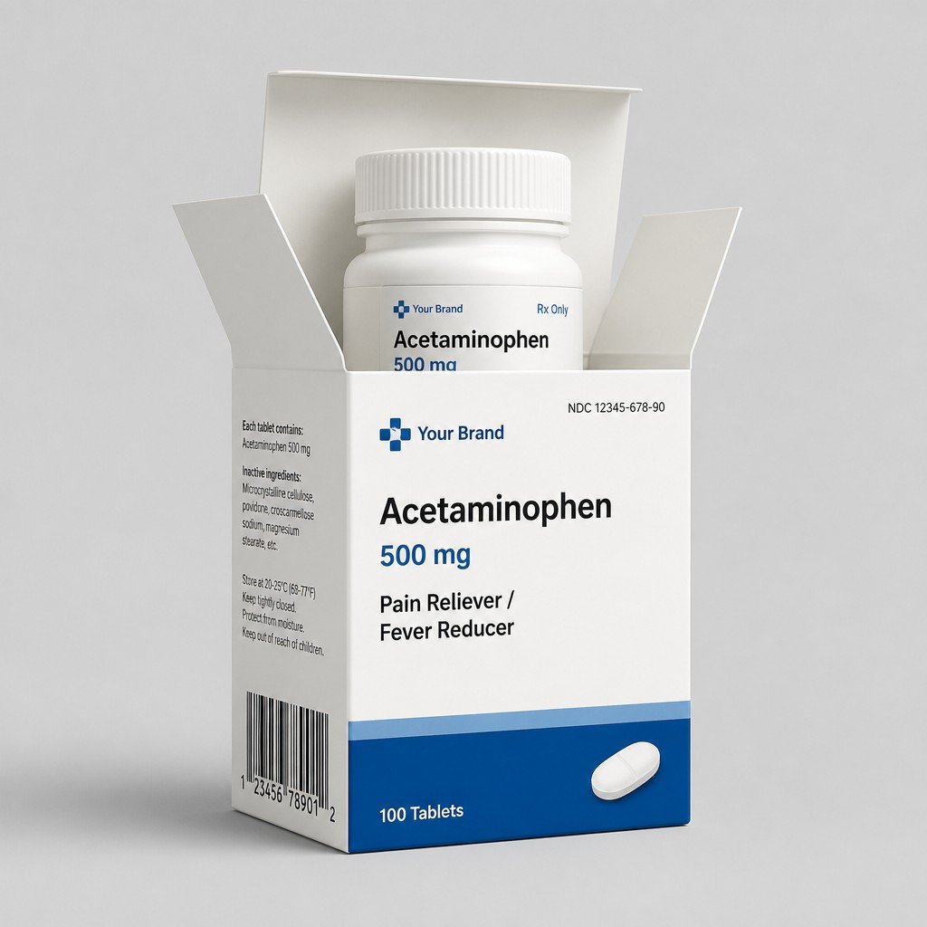 Custom Pharmaceutical Carton with Barcode