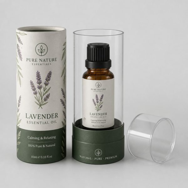Custom Printed Round Tube Box for Essential Oils