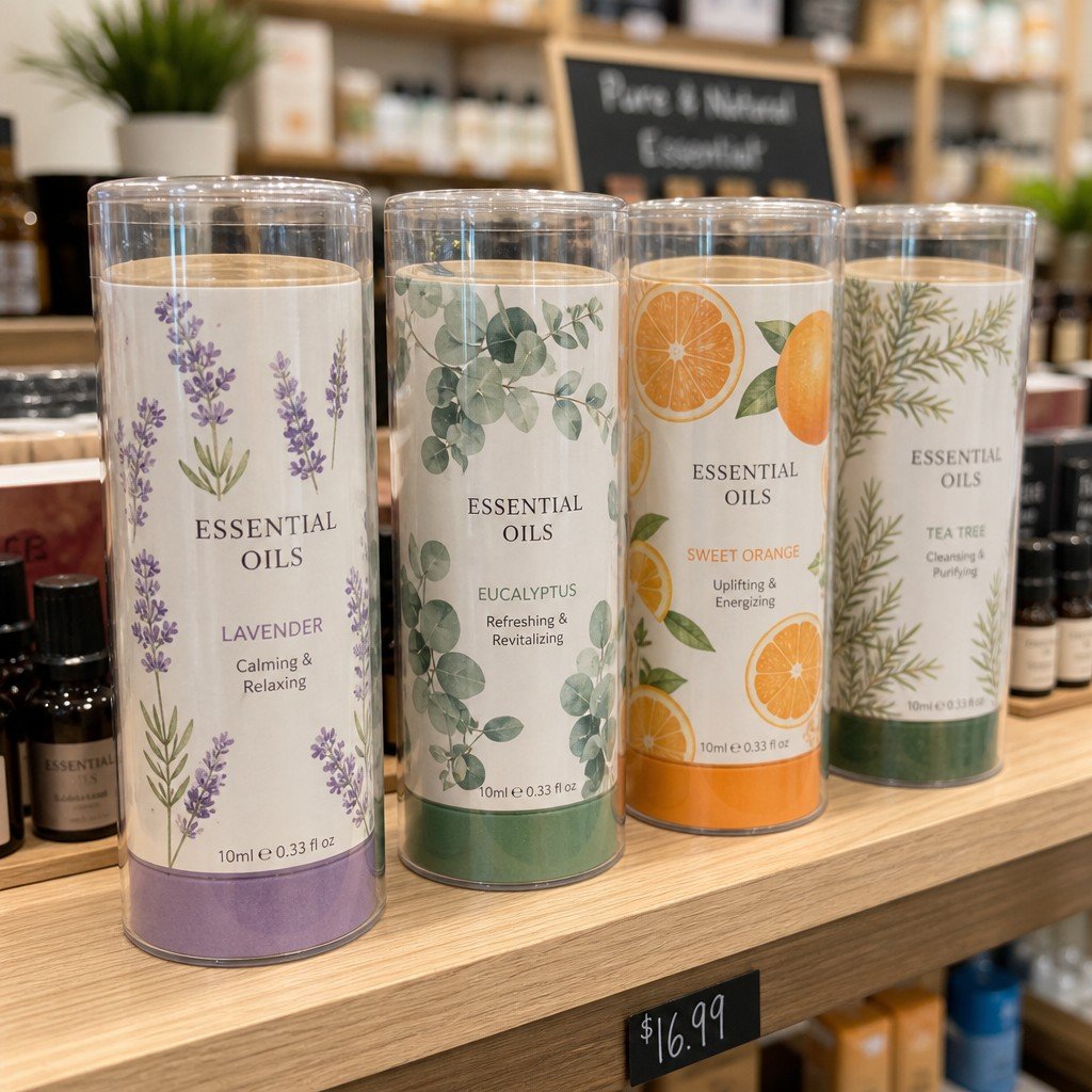 Custom Printed Round Tube Box for Essential Oils