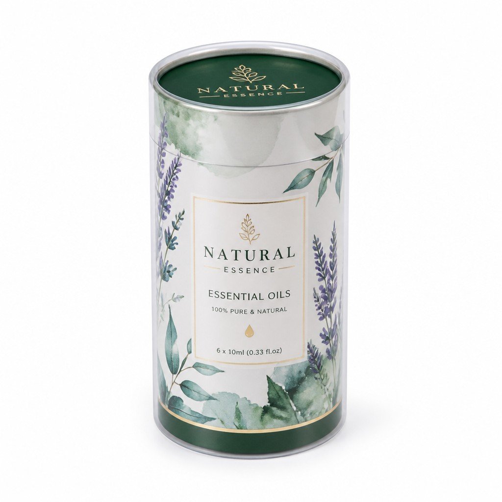 Custom Printed Round Tube Box for Essential Oils