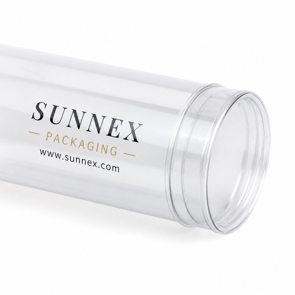 custom printed round tube with rolled edge detail