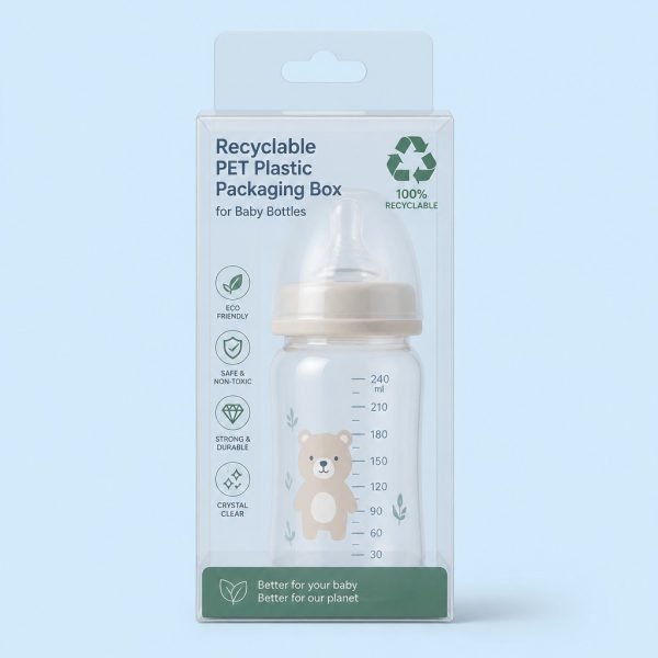 Recyclable PET Plastic Packaging Box for Baby Bottles