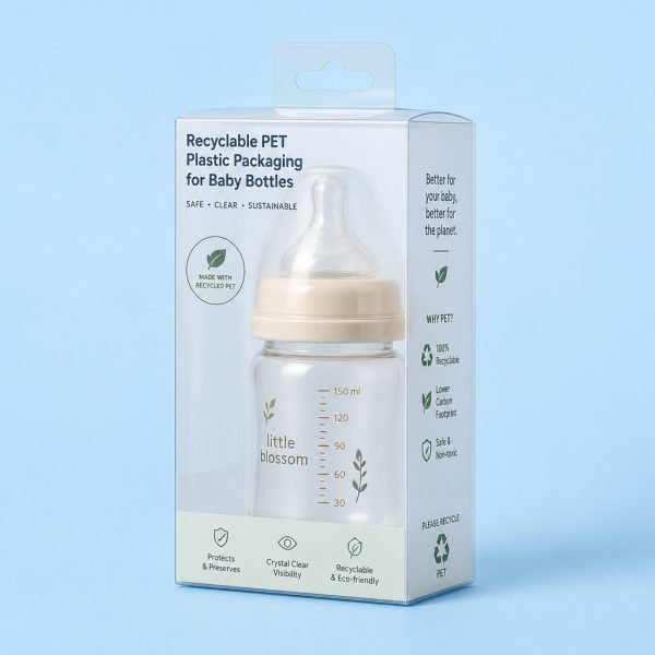 Recyclable PET Plastic Packaging Box for Baby Bottles