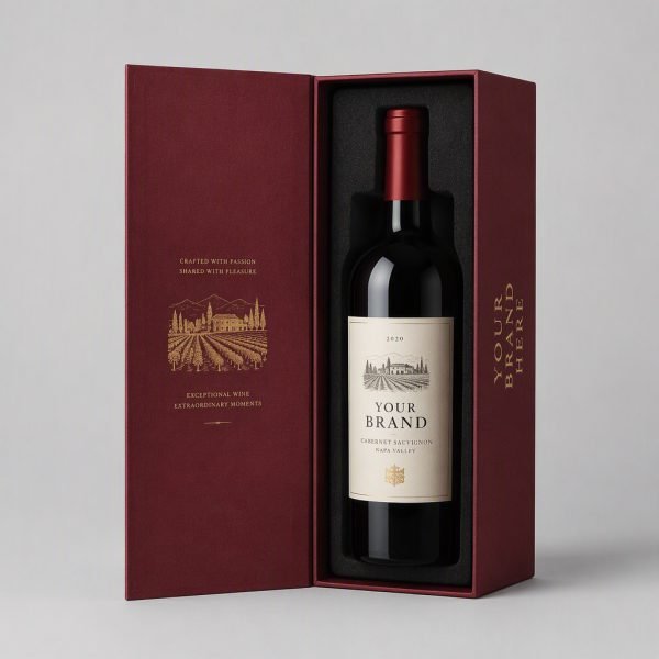Custom Red Wine Rigid Box