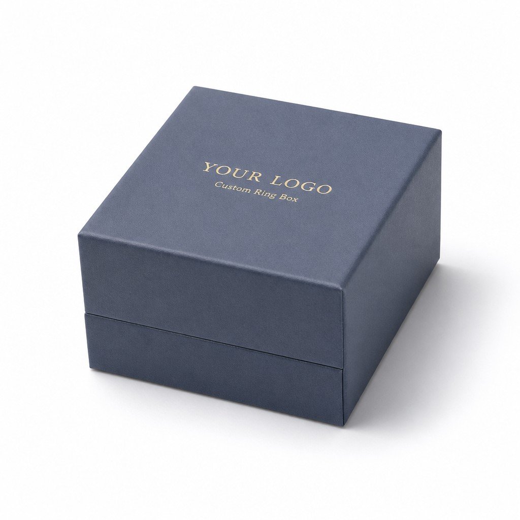 ring box with flocked insert custom paper packaging