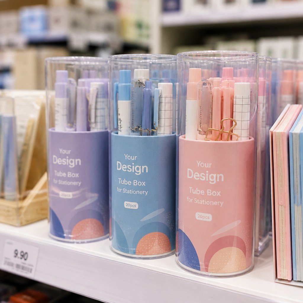 Custom Round Tube Box for Stationery