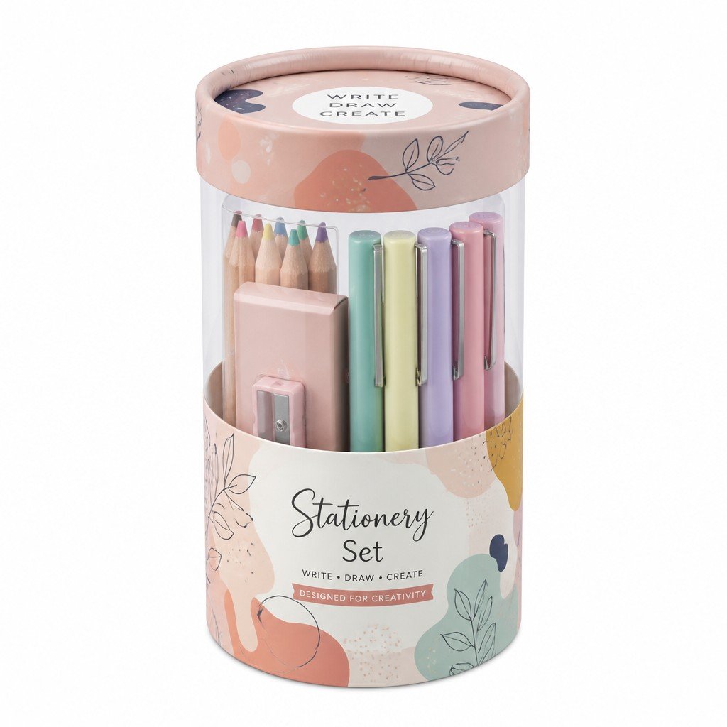 Custom Round Tube Box for Stationery