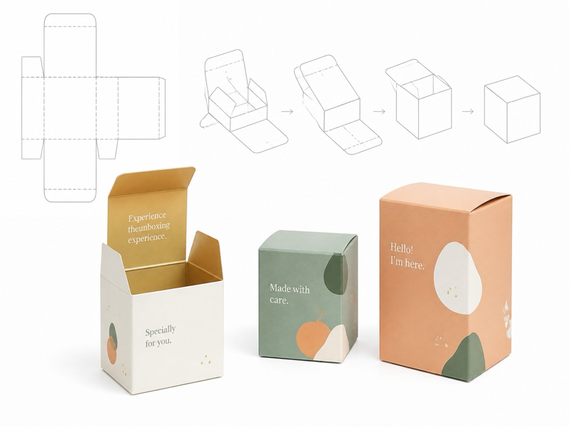 custom printed folding box samples