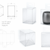 fully transparent plastic box samples