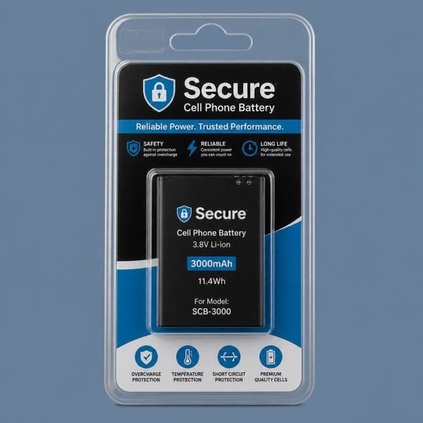 Secure Cell Phone Battery Blister Clamshell Packaging