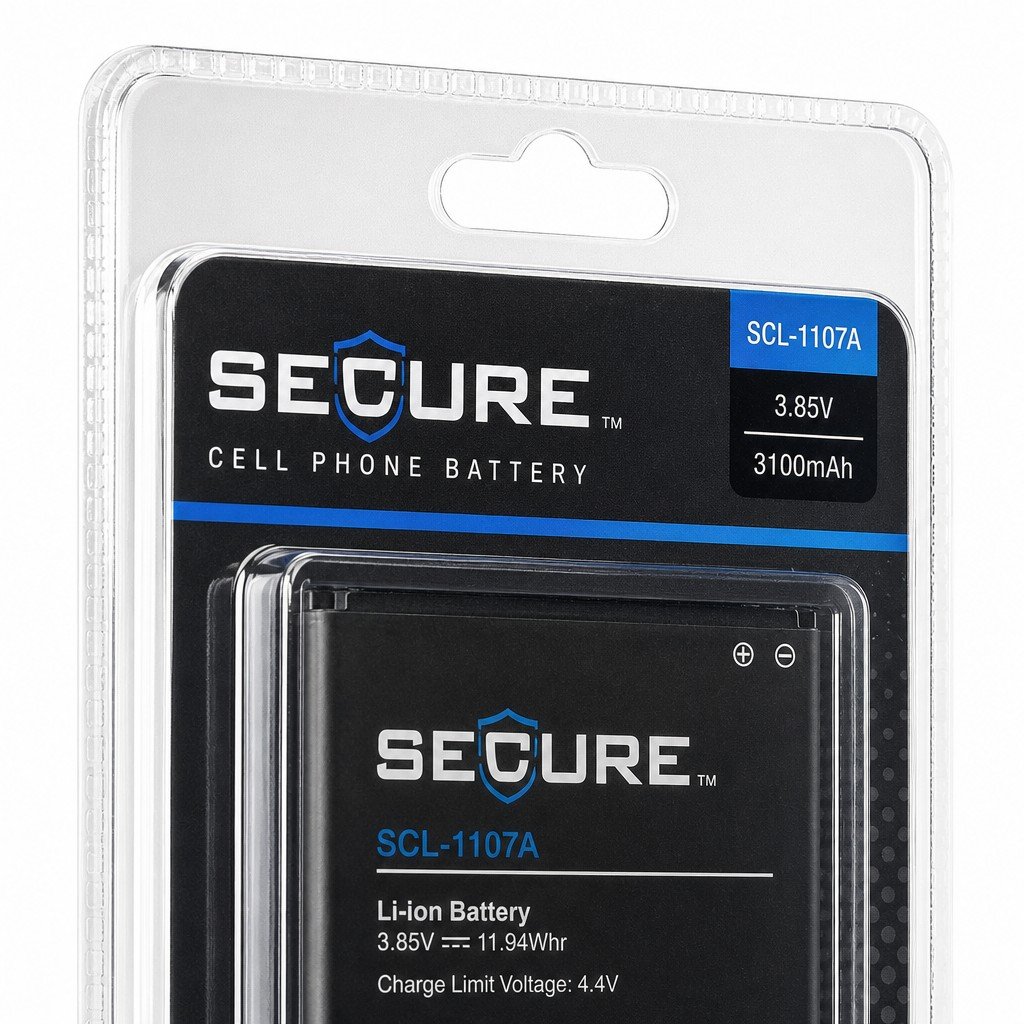 Secure Cell Phone Battery Blister Clamshell Packaging