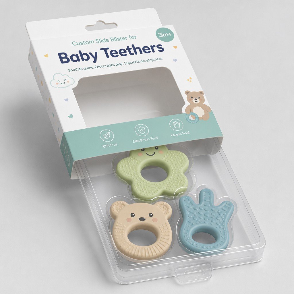 Custom Slide Blister for Baby Teethers