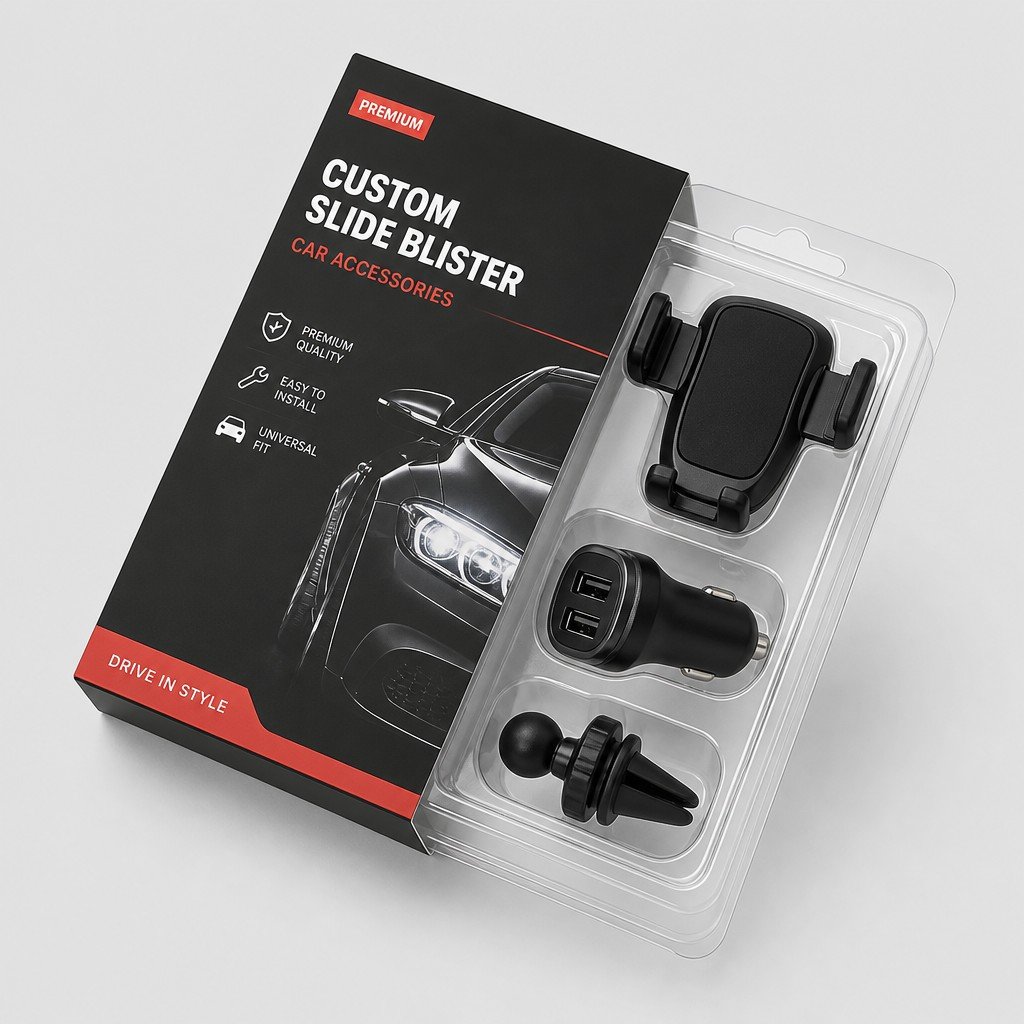 Custom Slide Blister for Car Accessories