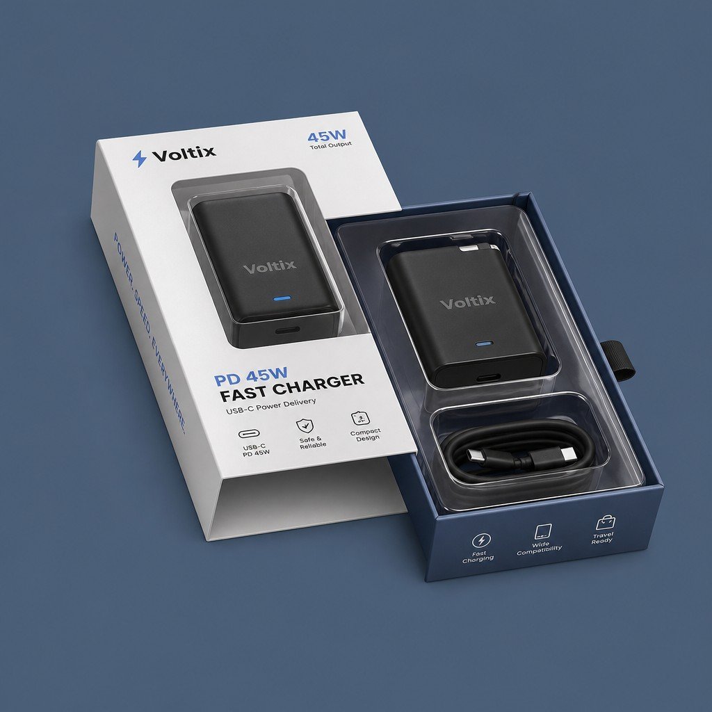 Sliding Blister Packaging Box for Consumer Electronics