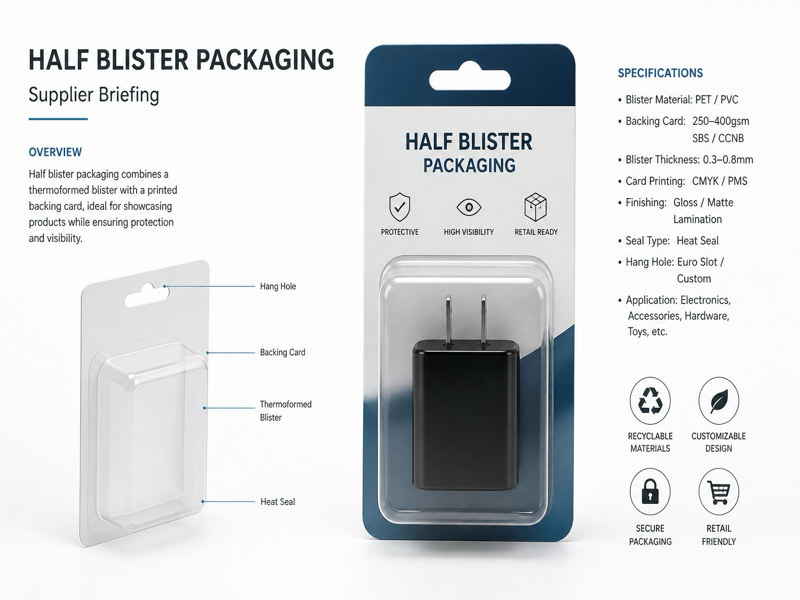 half blister packaging for small parts