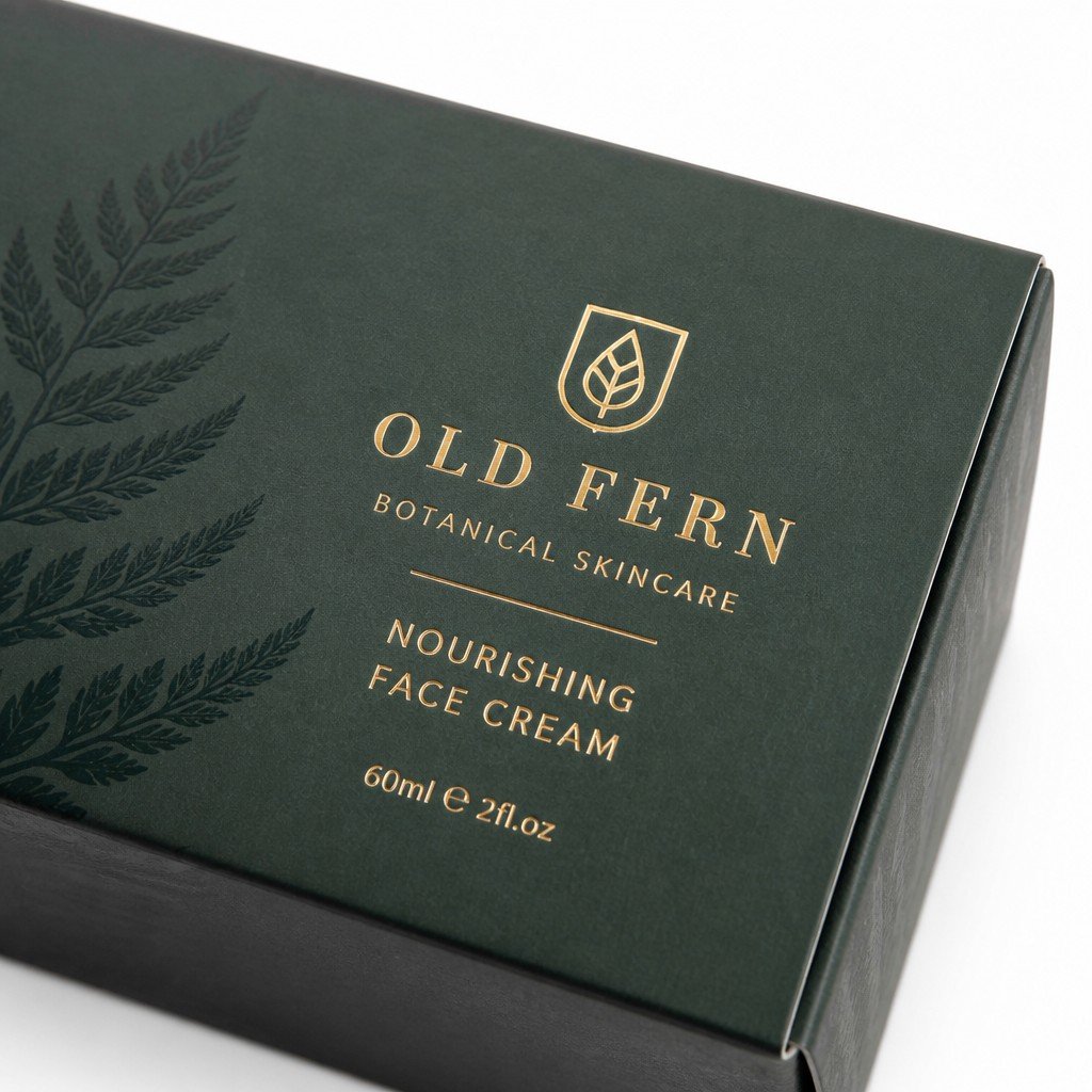 custom printing and finishing detail on paper box