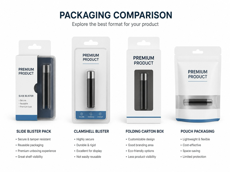 slide blister packaging for sports