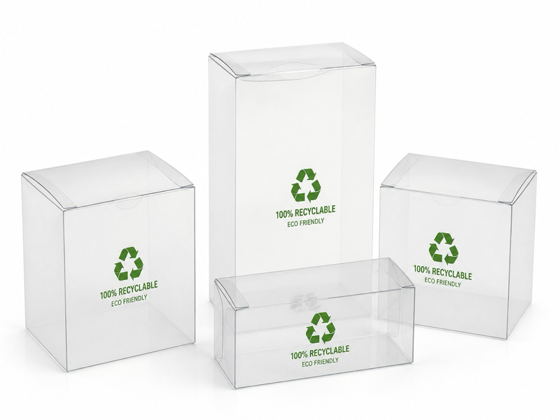 eco fully transparent plastic box