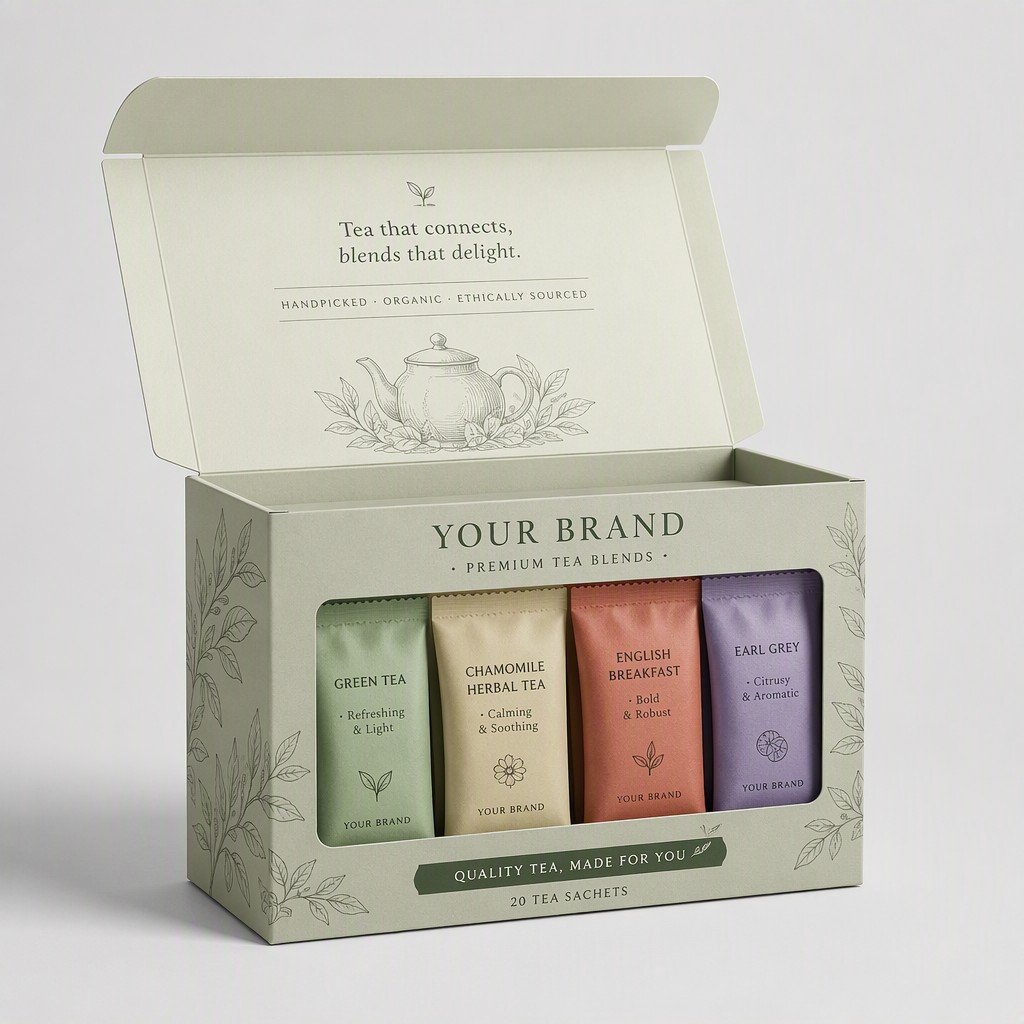 Custom Tea Packaging Box with Window