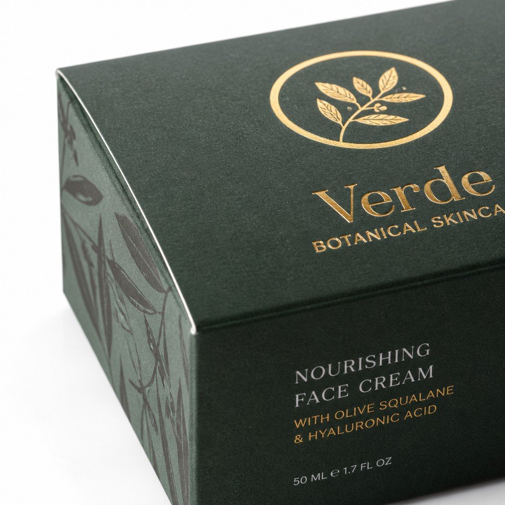custom printing and finishing detail on paper box