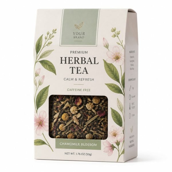 Custom Tea Packaging Box with Window