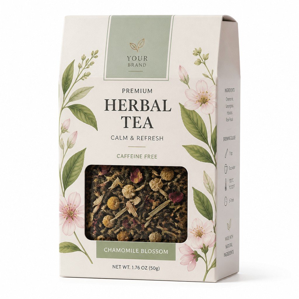 tea packaging box custom paper packaging