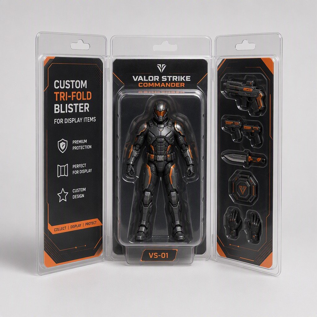 Custom Tri-Fold Blister for Display Items