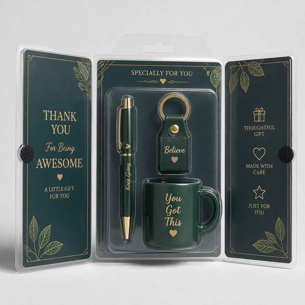 Custom Tri-Fold Blister Packaging for Gift Items