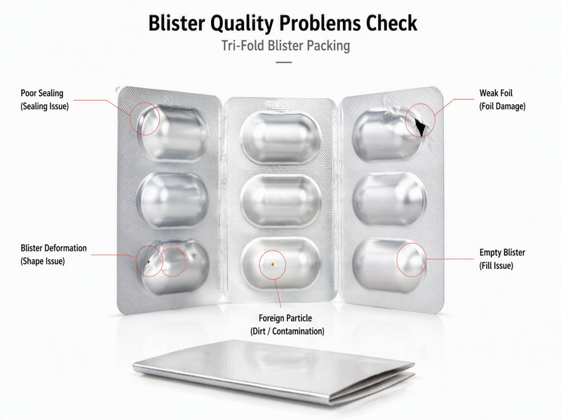 tri-fold blister packaging retail display