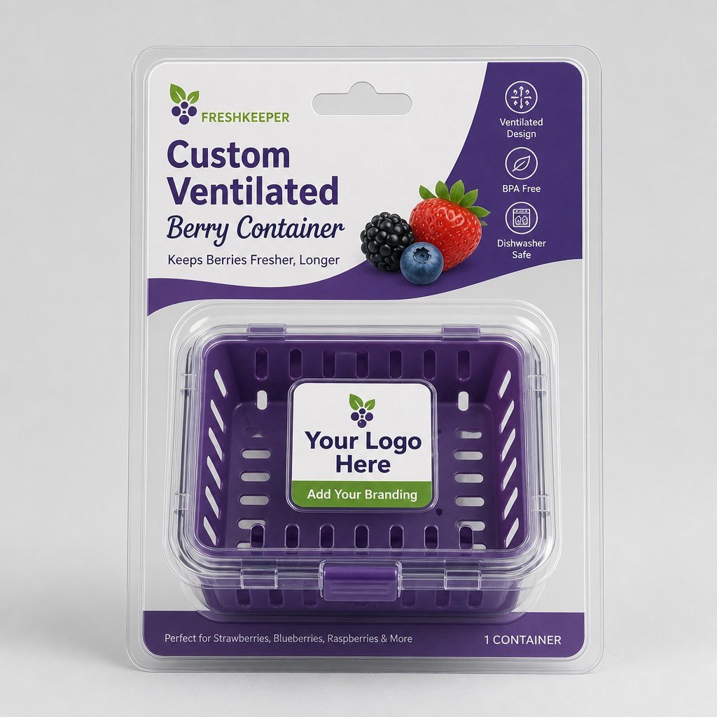 Custom Ventilated Berry Container