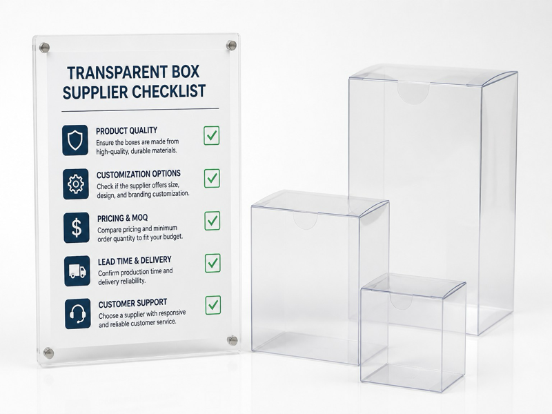 fully transparent plastic box for wedding