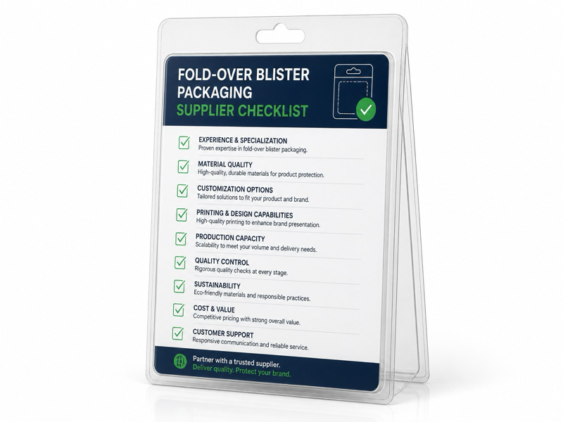 custom fold-over blister packaging