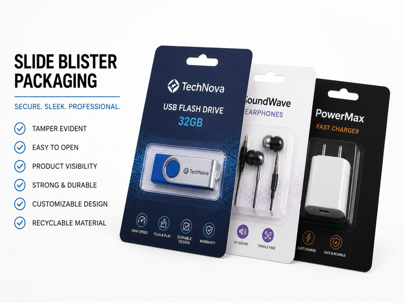 custom slide blister packaging
