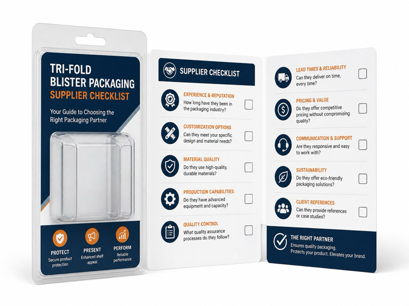 custom tri-fold blister packaging