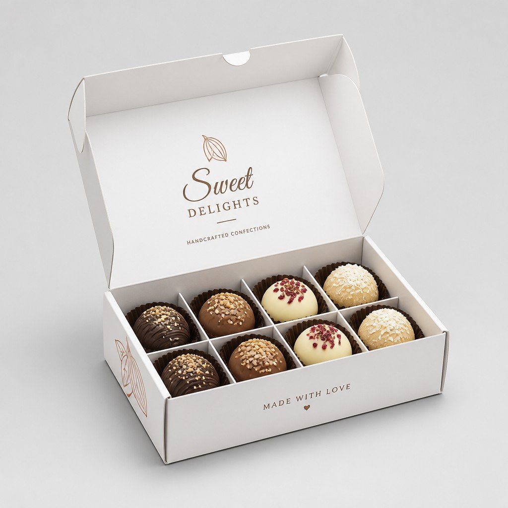 Custom White Card Box for Confectionery