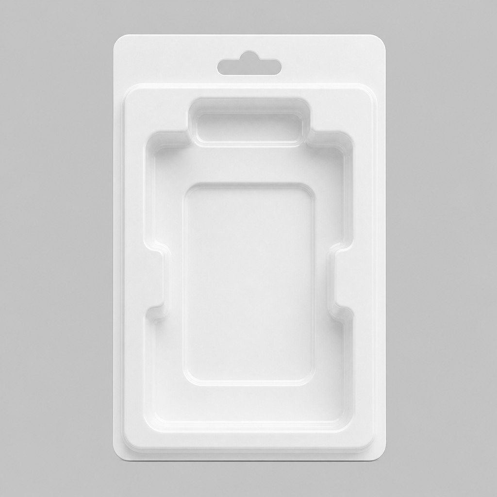 White PET Clamshell Blister Tray Insert Holder
