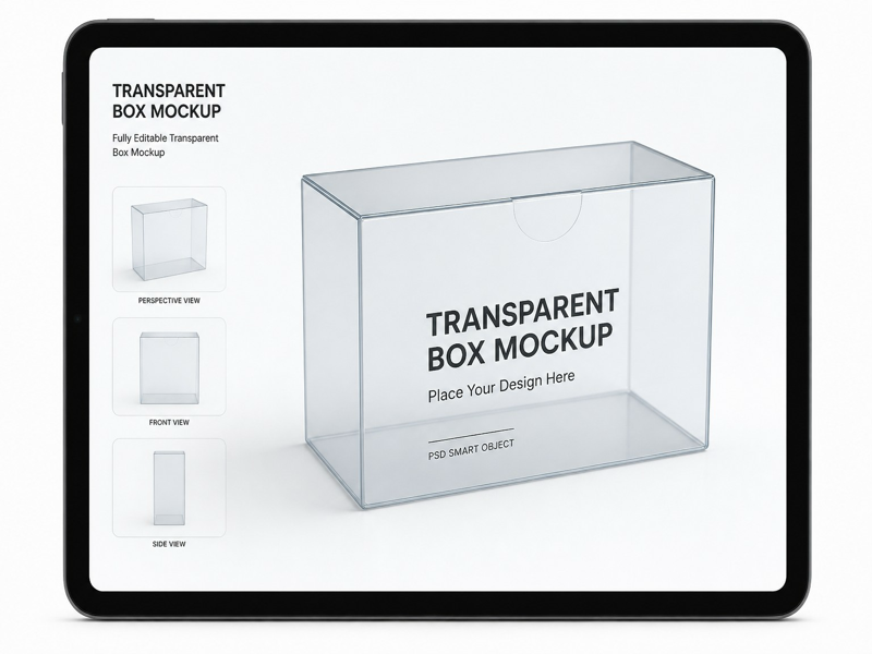 fully transparent plastic box sales